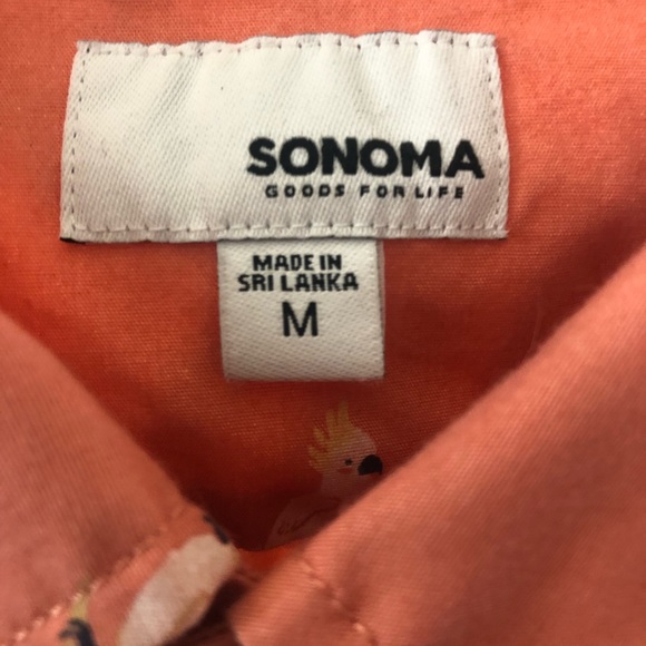 Mens, Sonoma, short-sleeved, button down shirt WITH PARROTS! - Picture 5 of 5